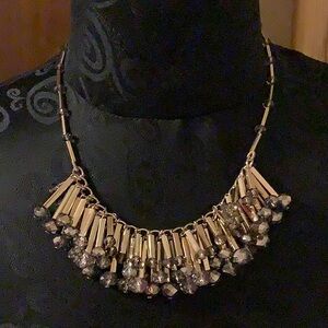 Talbots Elegant Gold Necklace and Earring Set